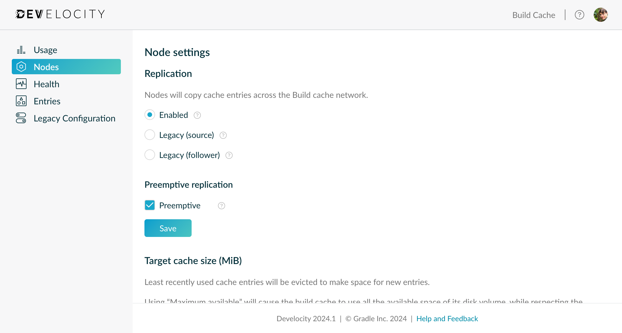 Overview of the Build Cache Node Replication Configuration