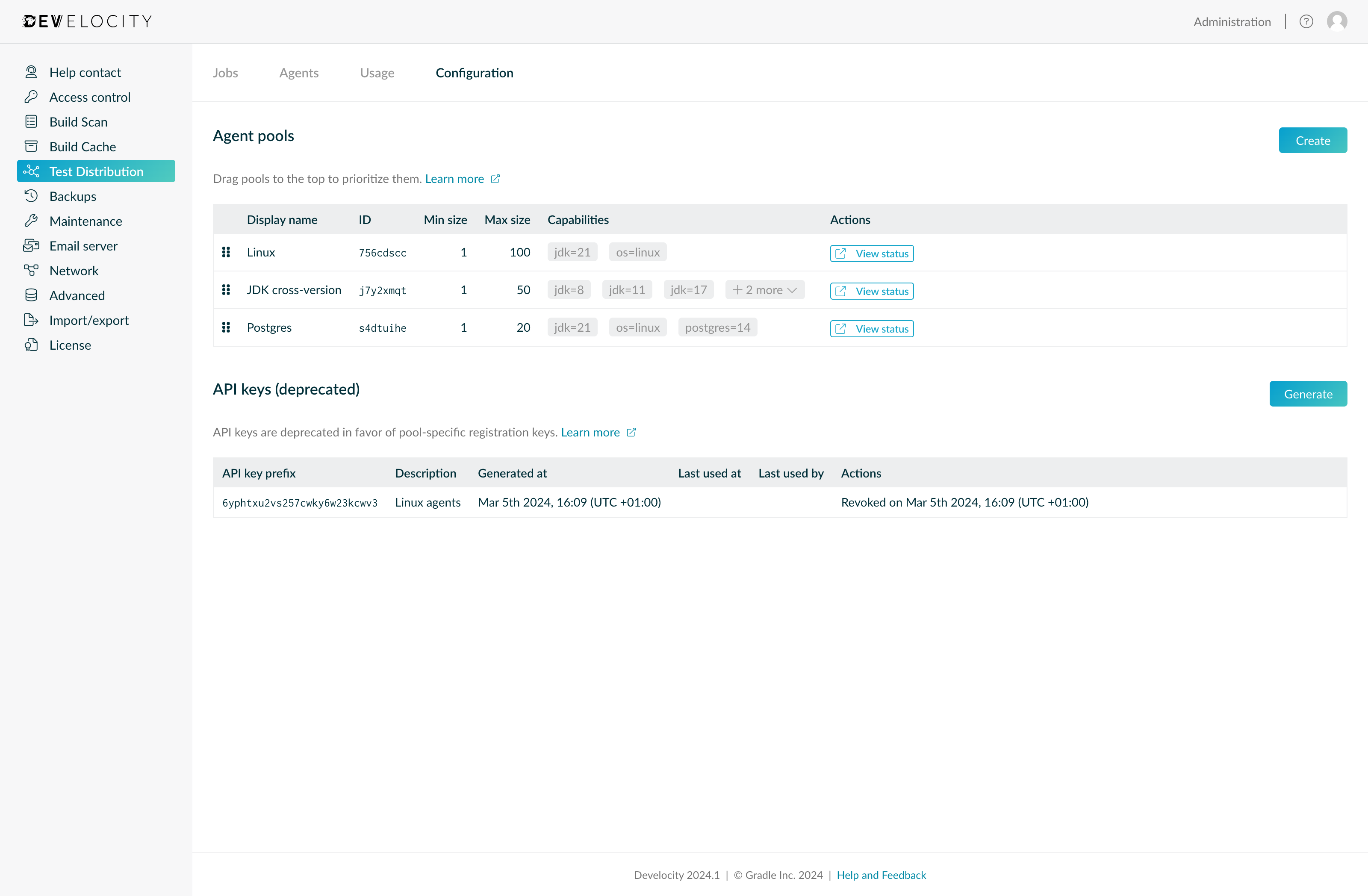 Test Distribution - Configuration Overview