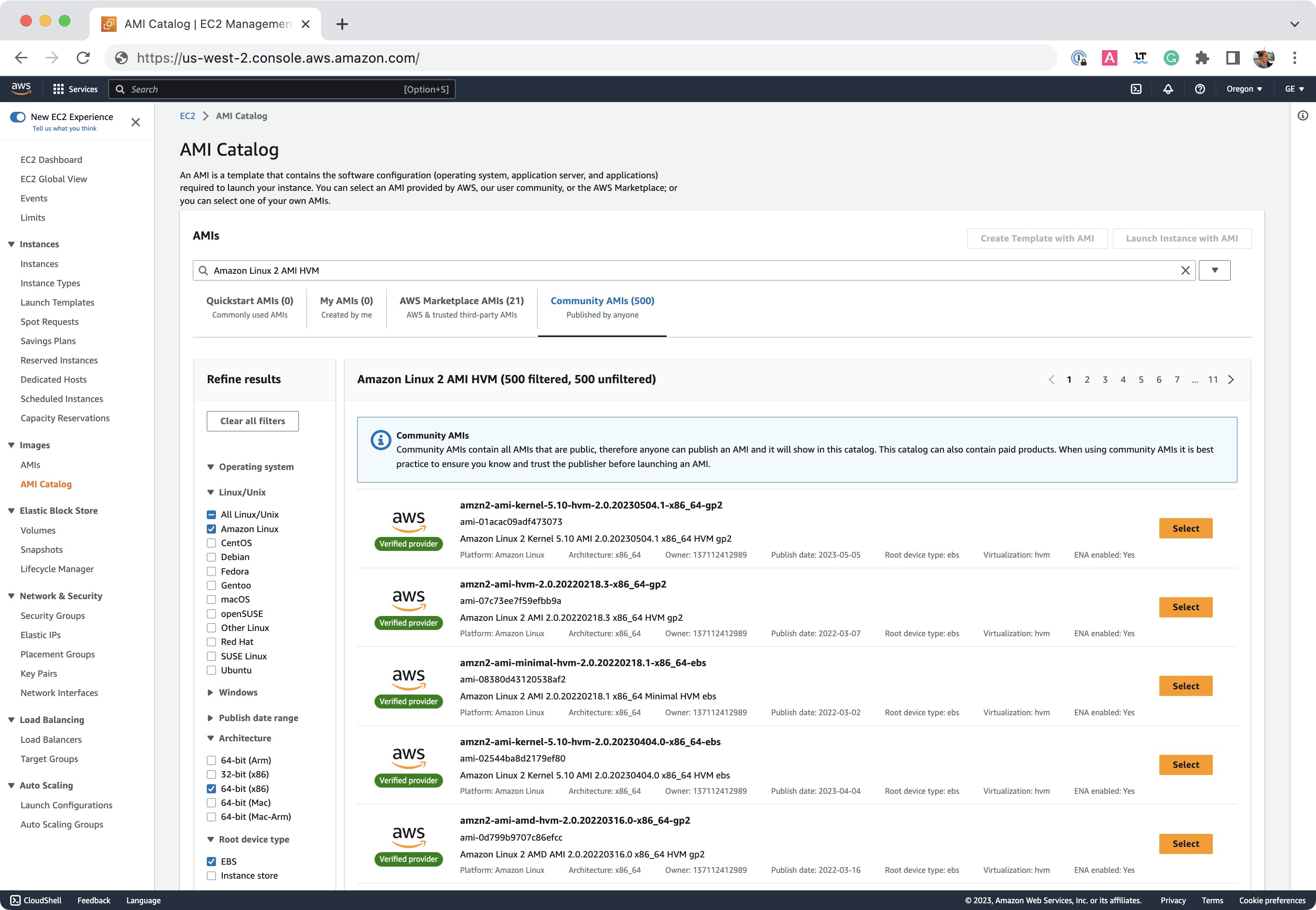Choosing the Amazon Linux 2023 AMI