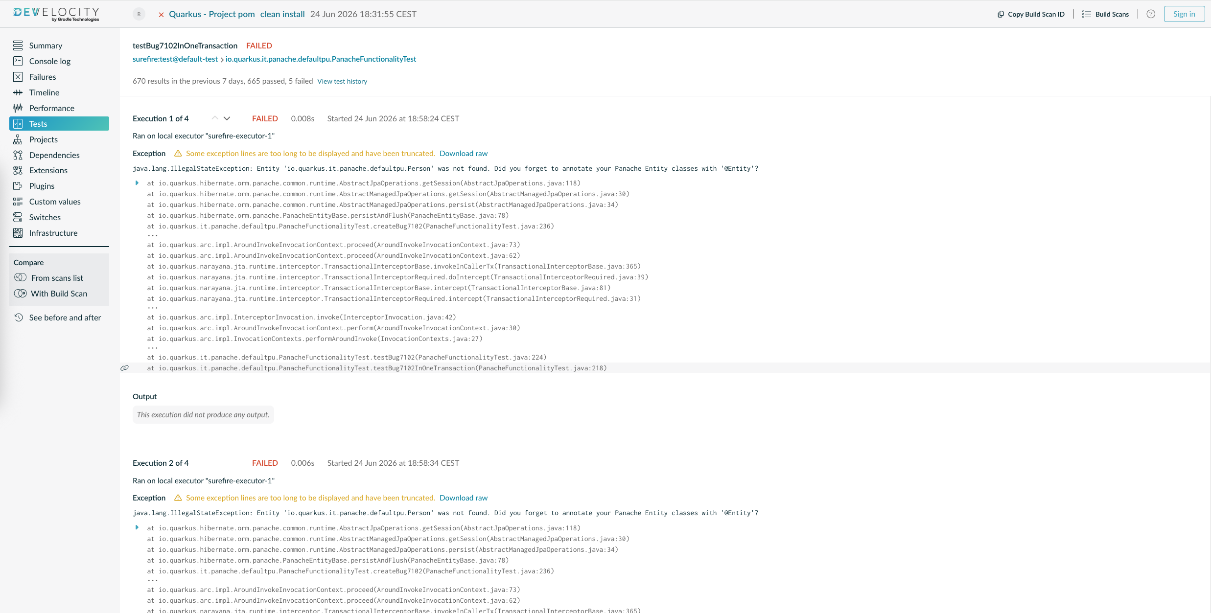 .Example of a Test Case Details Page